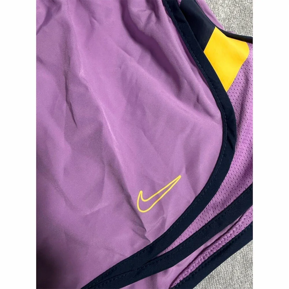 Nike Tempo Dri-FIT Running Shorts Womens XS Purple Colorblock Lined 3in
